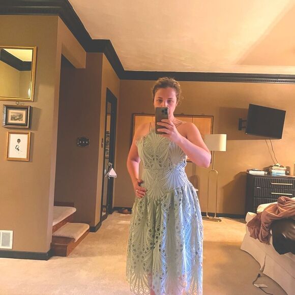 NWT ASOS DESIGN Cut Work Lace Pini Mini Dress Sz 4 - Picture 8 of 8